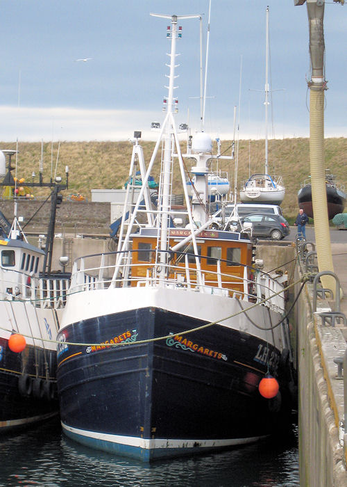 Photograph of the vessel fv Margarets pictured at Eyemouth on 21st March 2010