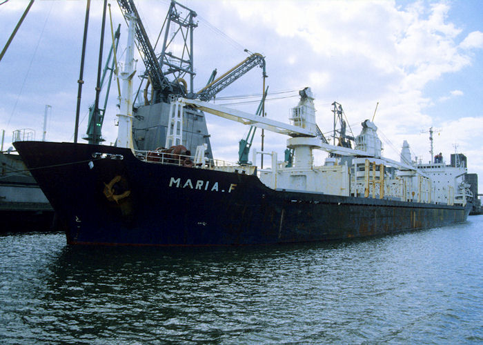 Photograph of the vessel  Maria F pictured in Rotterdam on 20th April 1997