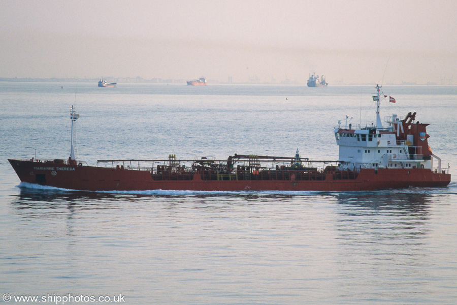 Photograph of the vessel  Marianne Theresa pictured on the Westerschelde passing Vlissingen on 21st June 2002