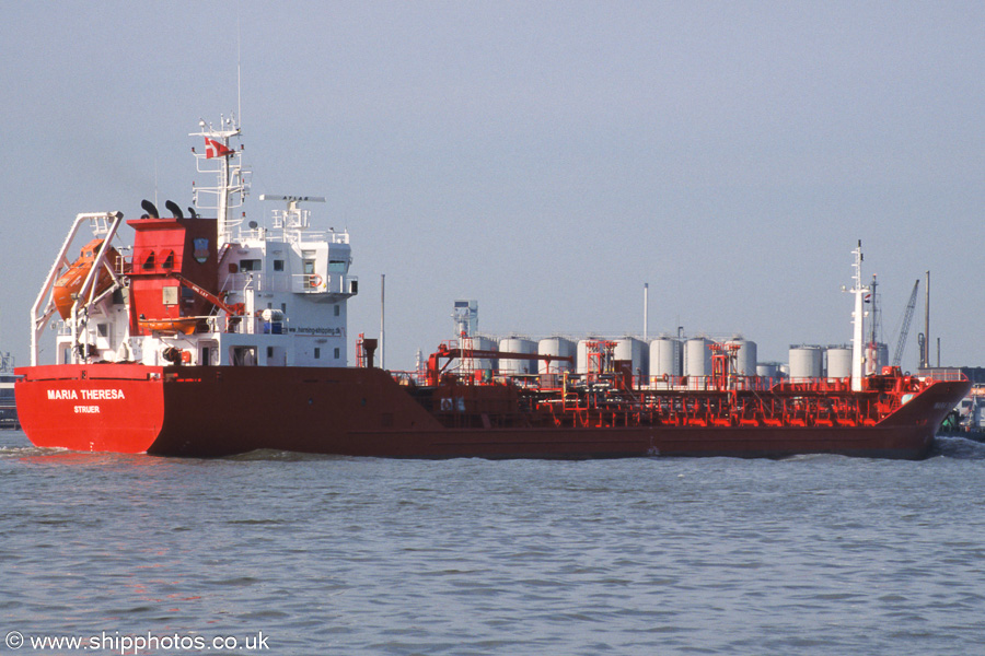 Photograph of the vessel  Maria Theresa pictured on the Nieuwe Maas at Vlaardingen on 17th June 2002