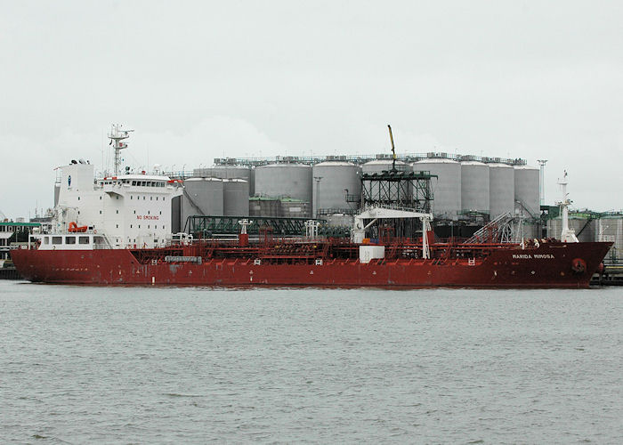 Photograph of the vessel  Marida Mimosa pictured on the Nieuwe Maas at Rotterdam on 20th June 2010