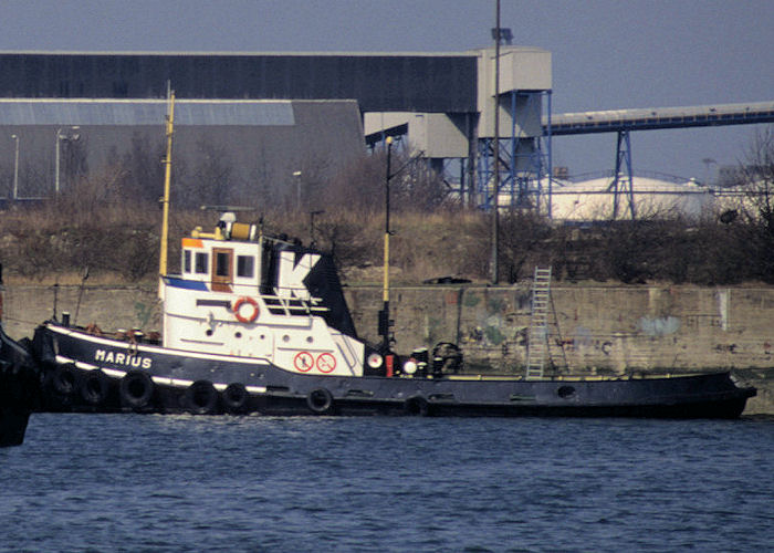 Photograph of the vessel  Marius pictured in Wiltonhaven, Rotterdam on 14th April 1996