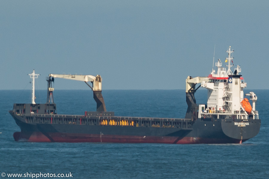Photograph of the vessel  Marmuna pictured at anchor off Tynemouth on 30th June 2018