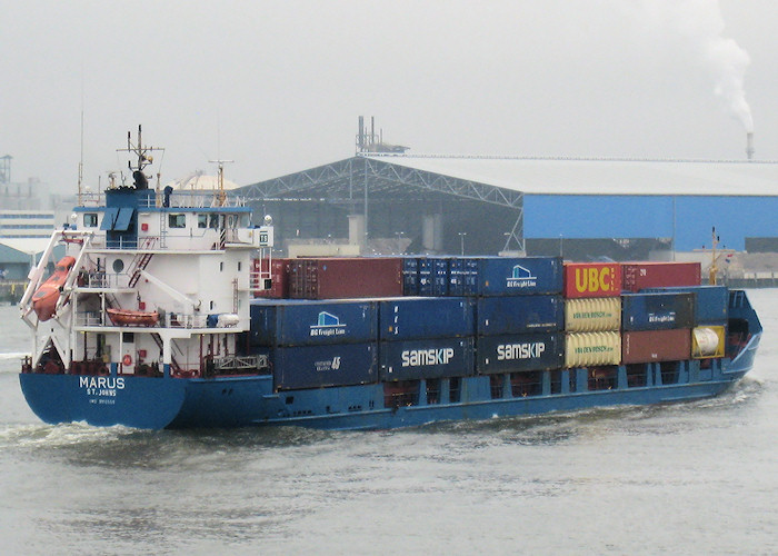 Photograph of the vessel  Marus pictured passing Vlaardingen on 26th June 2011