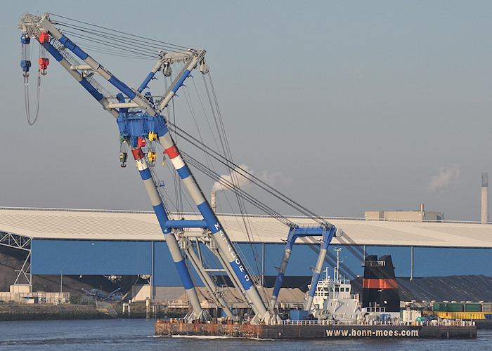 Photograph of the vessel  Matador 3 pictured under tow past Vlaardingen on 27th June 2011