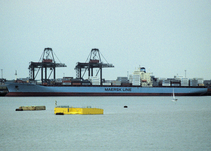 Photograph of the vessel  Mathilde Mærsk pictured at Felixstowe on 26th May 1998