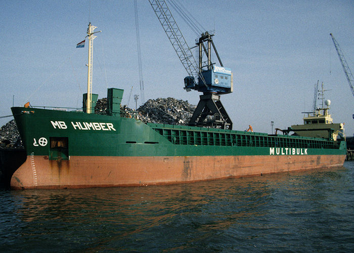 Photograph of the vessel  MB Humber pictured in Merwehaven, Rotterdam on 27th September 1992