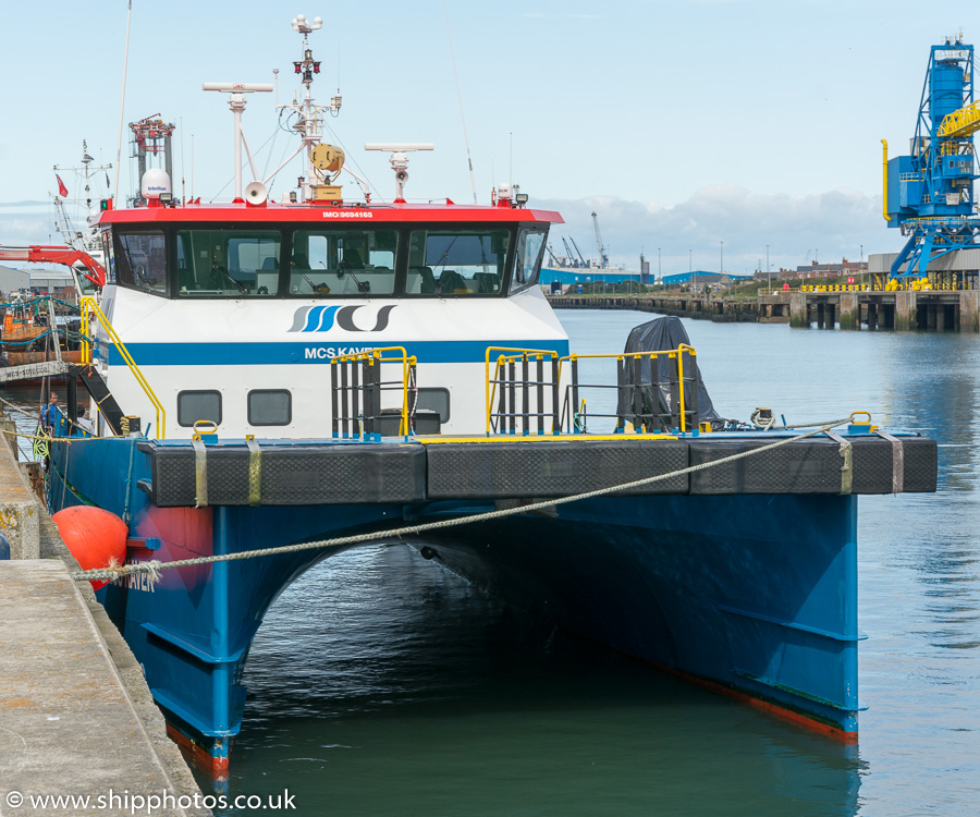 Photograph of the vessel  MCS Kaver pictured at Blyth on 27th August 2017