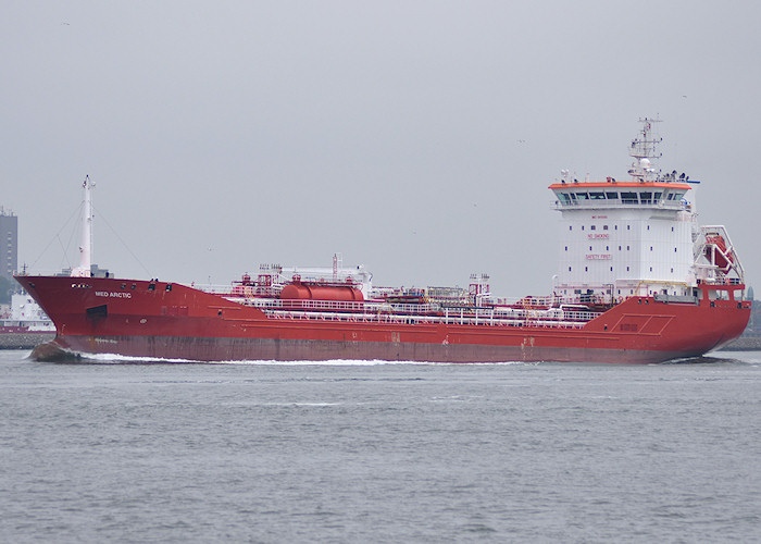 Photograph of the vessel  Med Arctic pictured departing Europoort on 26th June 2011