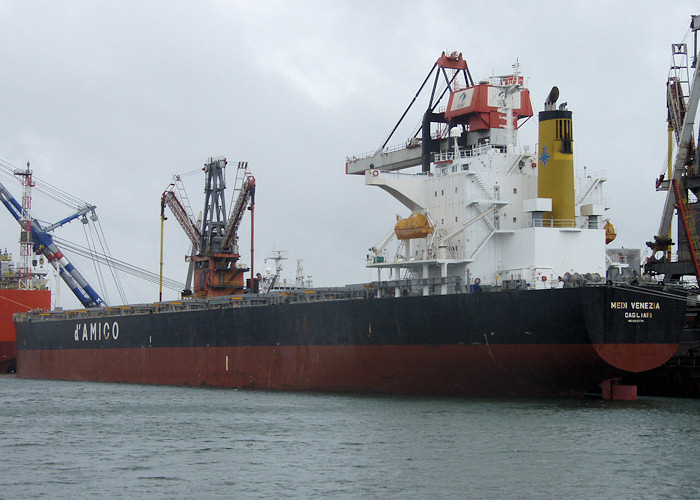 Photograph of the vessel  Medi Venezia pictured in Elbehaven, Europoort on 24th June 2012