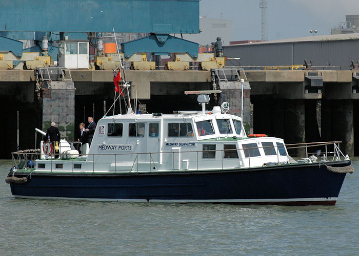 Photograph of the vessel rv Medway Surveyor pictured at Thamesport on 22nd May 2010