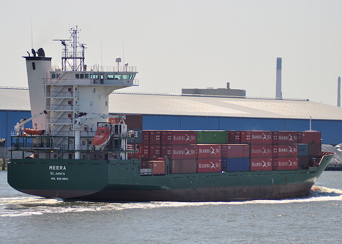 Photograph of the vessel  Meera pictured passing Vlaardingen on 27th June 2011