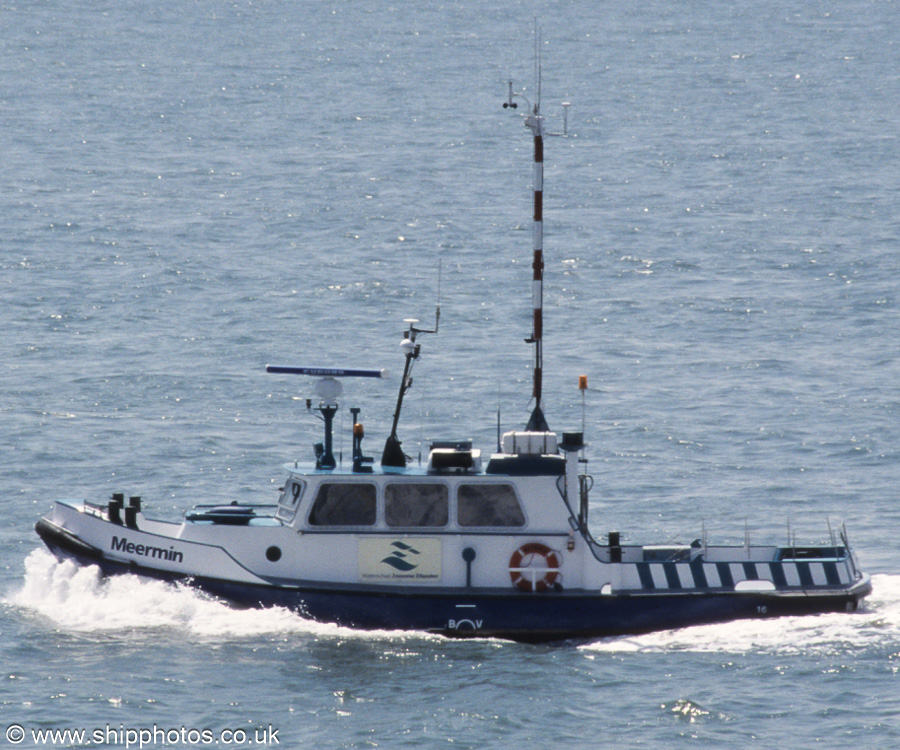 Photograph of the vessel  Meermin pictured on the Westerschelde passing Vlissingen on 19th June 2002