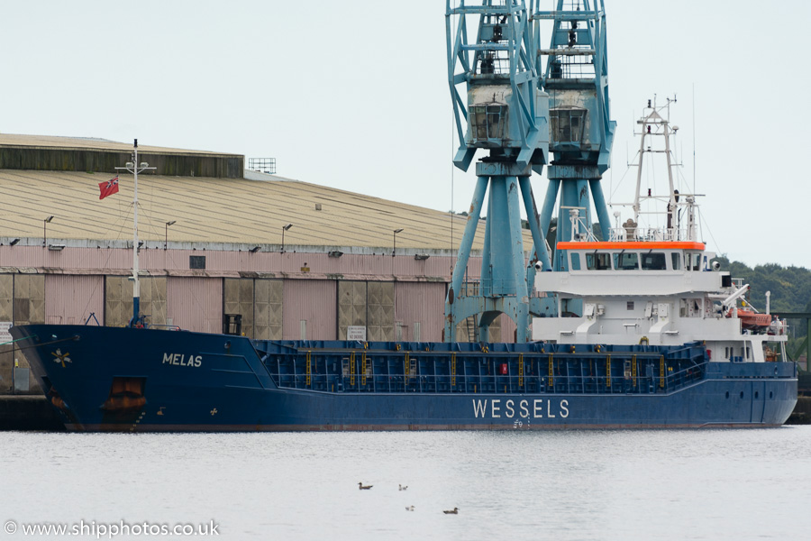 Photograph of the vessel  Melas pictured in East Float, Birkenhead on 31st August 2015