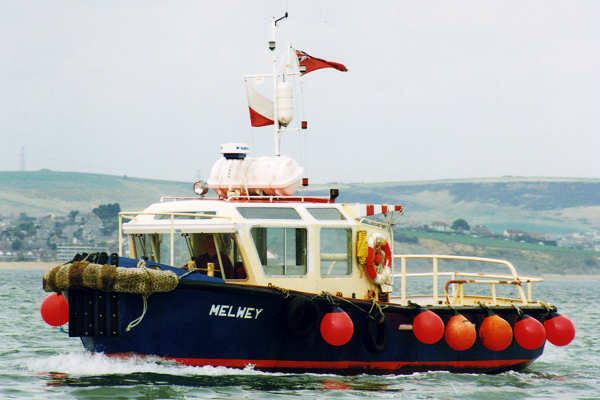 Photograph of the vessel pv Melwey pictured at Weymouth on 15th April 1995