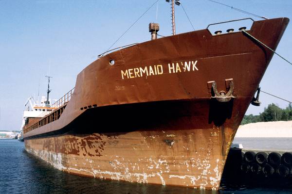 Photograph of the vessel  Mermaid Hawk pictured in Fredericia on 29th May 1998