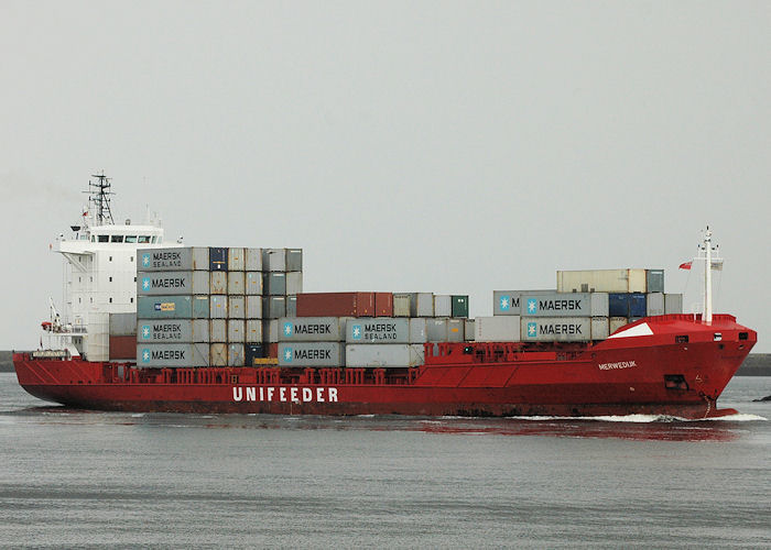 Photograph of the vessel  Merwedijk pictured arriving on the River Tyne on 6th August 2010