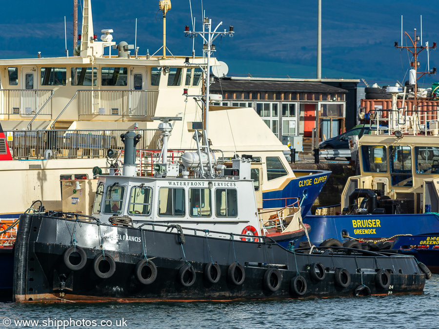 Photograph of the vessel  Michael Francis pictured in Victoria Harbour, Greenock on 26th September 2021