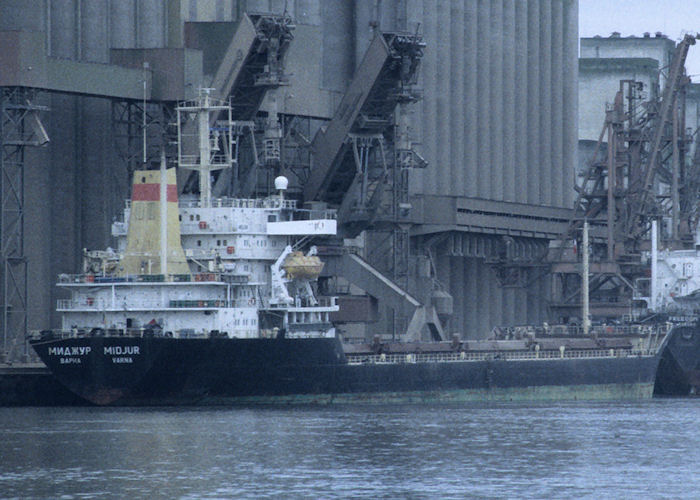 Photograph of the vessel  Midjur pictured in Rouen on 5th March 1994