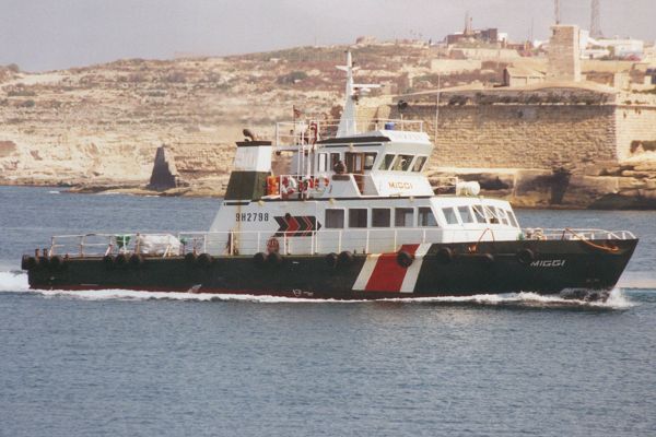 Photograph of the vessel  Miggi pictured in Valletta on 1st June 2000