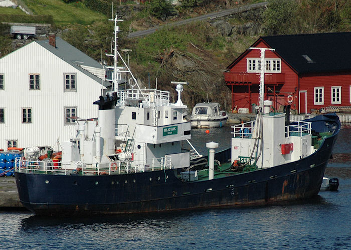 Photograph of the vessel  Miljotank pictured at Bergen on 5th May 2008