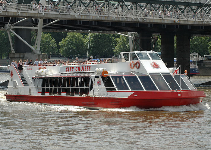 Photograph of the vessel  Millennium of London pictured in London on 14th June 2009