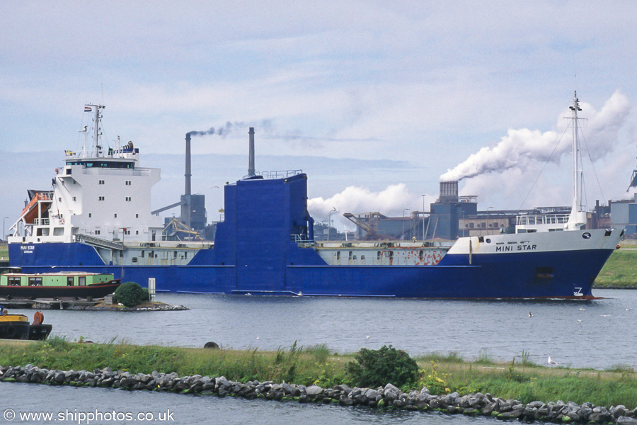 Photograph of the vessel  Mini Star pictured on the Noordzeekanaal at Ijmuiden on 16th June 2002