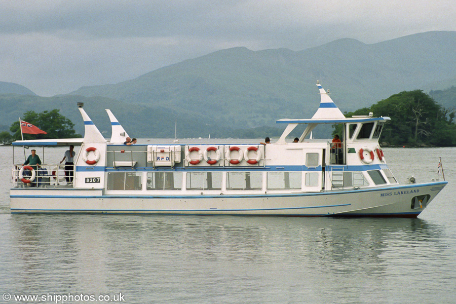 Photograph of the vessel  Miss Lakeland pictured at Bowness on 12th June 2004