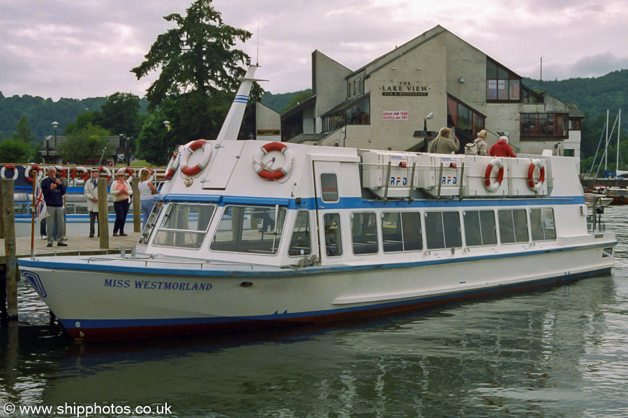 Photograph of the vessel  Miss Westmorland pictured at Bowness on 12th June 2004