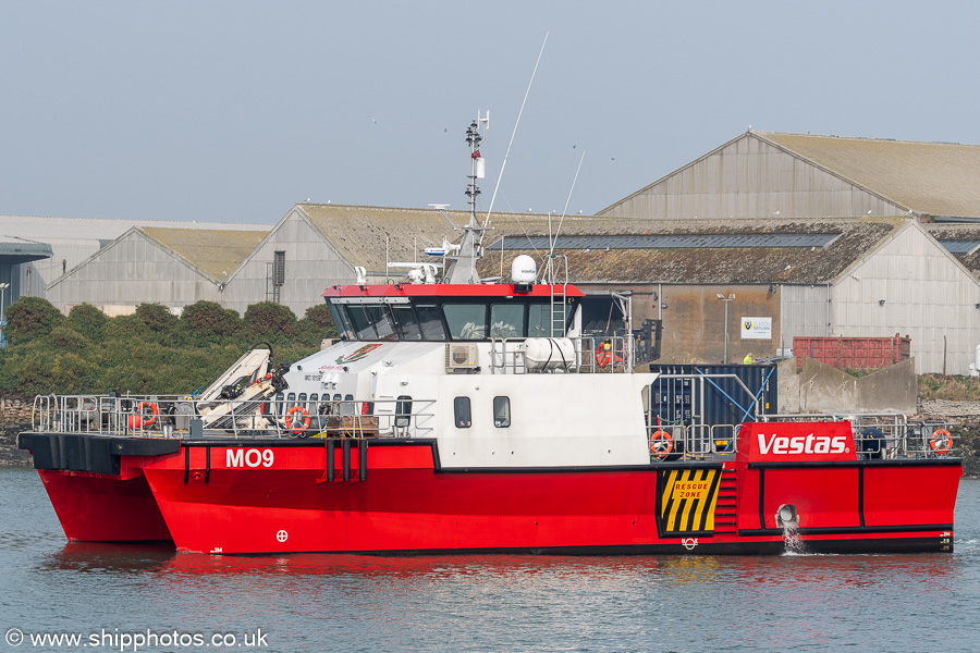 Photograph of the vessel  MO9 pictured arriving at Montrose on 21st March 2025