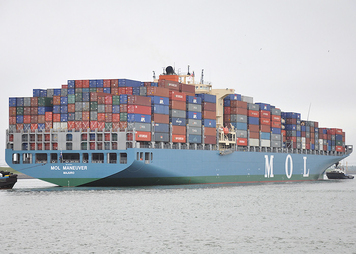 Photograph of the vessel  MOL Maneuver pictured in the Beerkanaal, Europoort on 26th June 2011