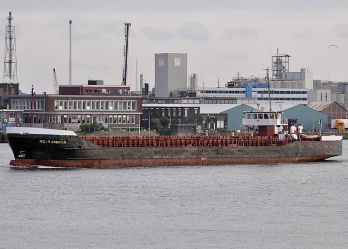 Photograph of the vessel  Molo Carrier pictured passing Vlaardingen on 25th June 2012