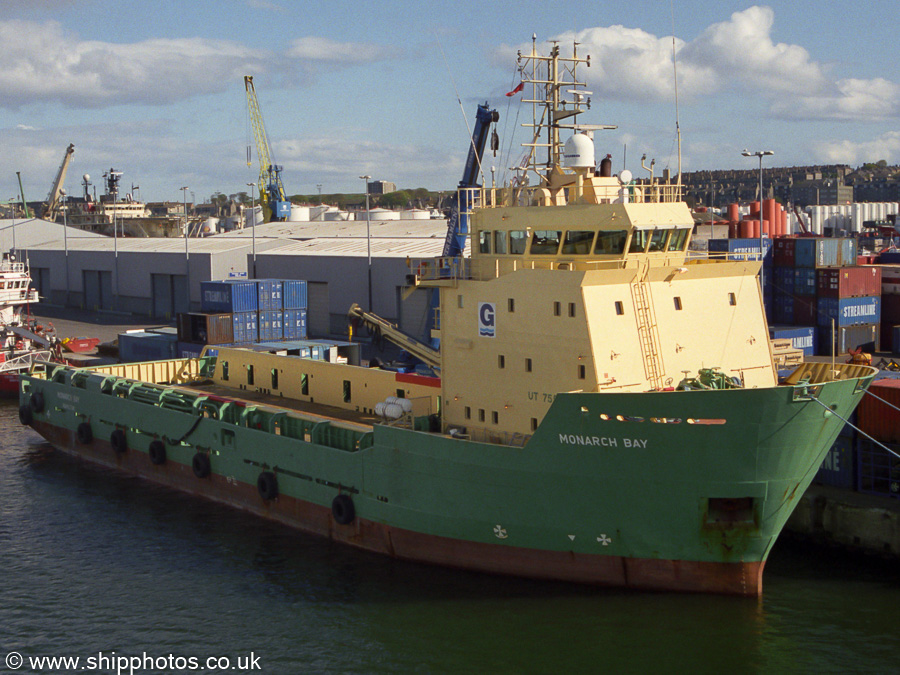 Photograph of the vessel  Monarch Bay pictured at Aberdeen on 8th May 2003