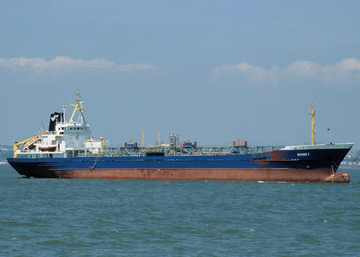 Photograph of the vessel  Monet pictured on the River Thames on 16th May 1998