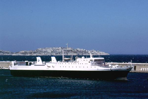 Photograph of the vessel  Monte Rotondo pictured arriving in Marseille on 6th July 1990
