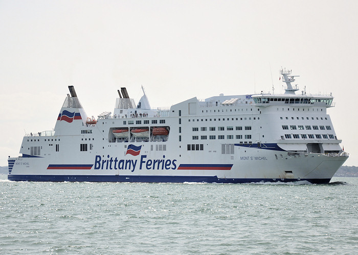 Photograph of the vessel  Mont St. Michel pictured approaching Portsmouth Harbour on 21st July 2012