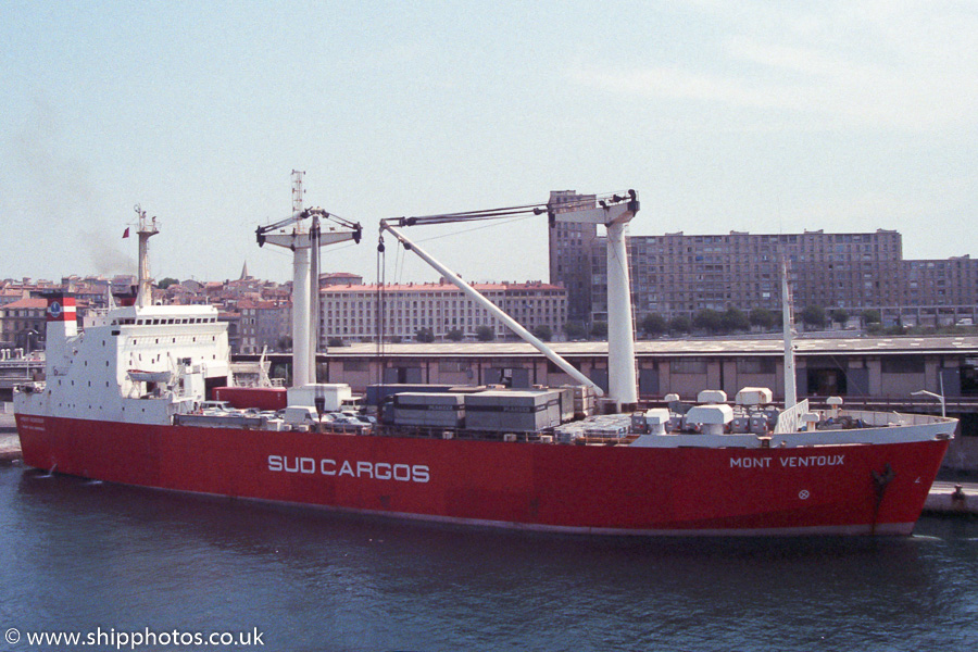 Photograph of the vessel  Mont Ventoux pictured at Marseille on 17th August 1989