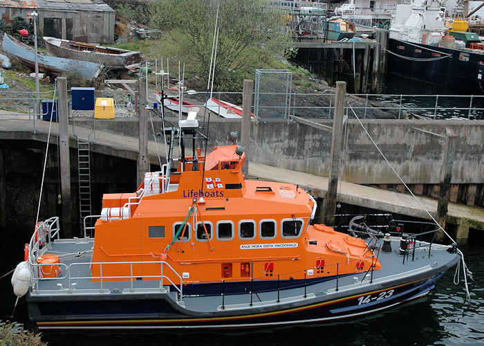 Photograph of the vessel RNLB Mora Edith Macdonald pictured at Oban on 5th May 2010