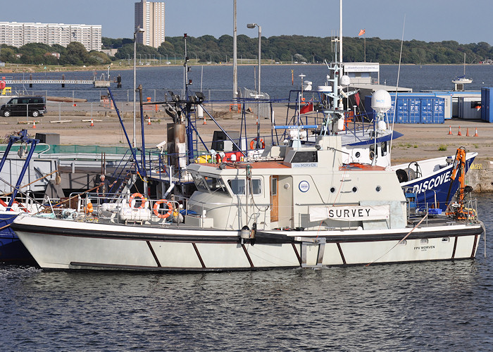 Photograph of the vessel rv Morven pictured in Empress Dock, Southampton on 6th August 2011