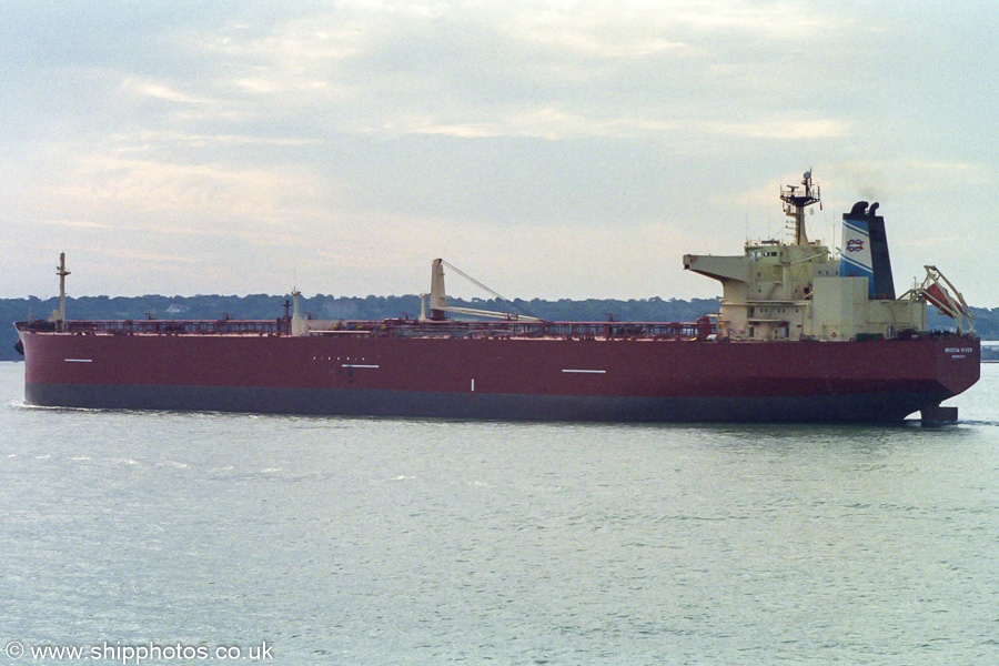 Photograph of the vessel  Moscow River pictured departing from Fawley on 18th August 2002
