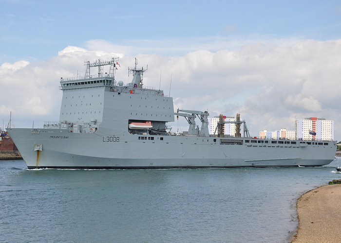 Mounts Bay pictured departing Portsmouth Harbour on 5th August 2011