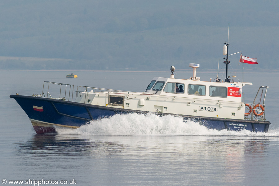 Photograph of the vessel pv Mount Stuart pictured passing Greenock on 20th April 2019