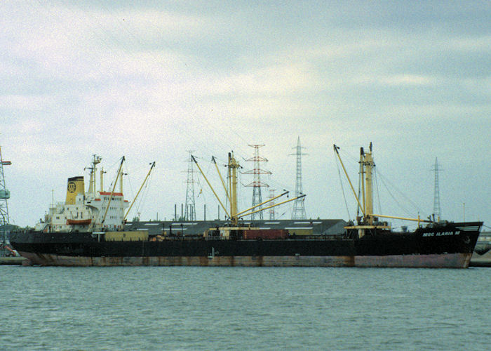 Photograph of the vessel  MSC Ilaria M pictured in Antwerp on 19th April 1997