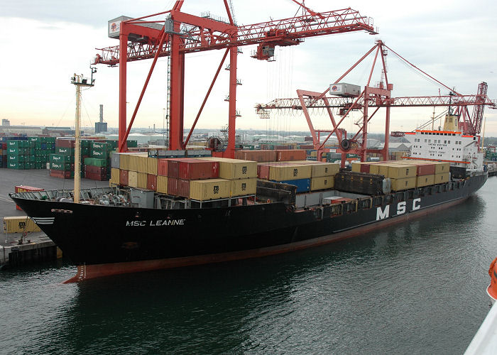 Photograph of the vessel  MSC Leanne pictured at Dublin on 16th June 2006