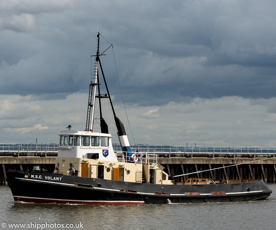 Photograph of the vessel  MSC Volant pictured passing Ellesmere Port on 29th August 2015