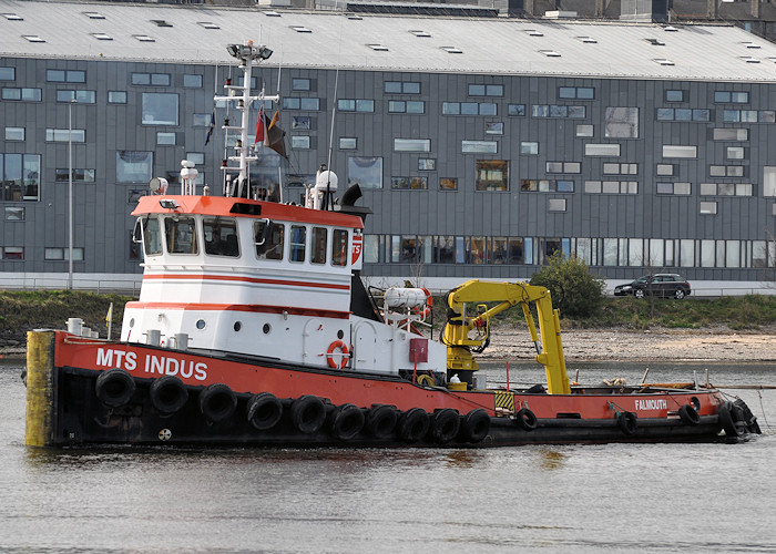 Photograph of the vessel  MTS Indus pictured departing Aberdeen on 16th April 2012