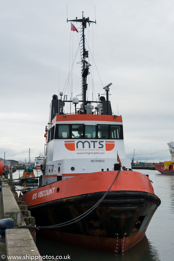 Photograph of the vessel  MTS Viscount pictured at Blyth on 9th December 2016