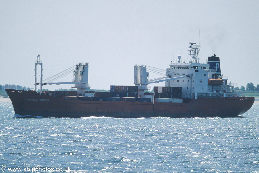 Photograph of the vessel  Multimax Bremer pictured on the Westerschelde passing Vlissingen on 21st June 2002