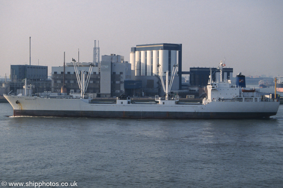 Photograph of the vessel  Nagoya Bay pictured on the Nieuwe Maas at Vlaardingen on 18th June 2002