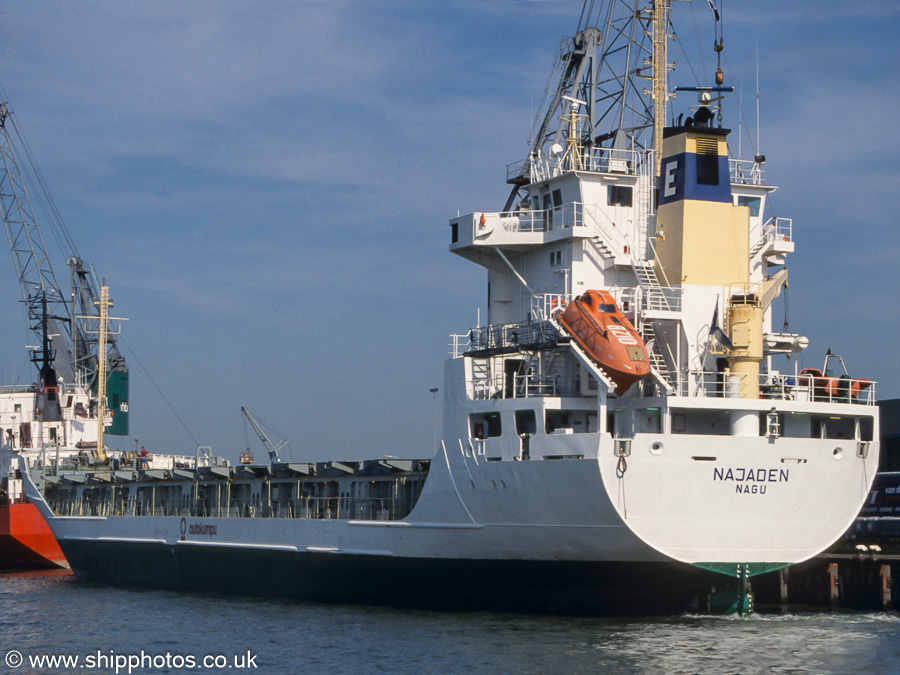 Photograph of the vessel  Najaden pictured in Waalhaven, Rotterdam on 17th June 2002